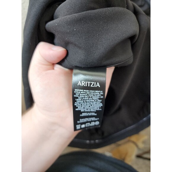 Babaton Aritzia Size 10 Black Off Strapless Corset Top Bustier Peplum Cropped - Picture 8 of 8